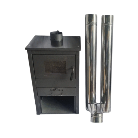 Freestanding Stove With A Maximum Power Of 9 kW & Stainless Flue Pipes Set