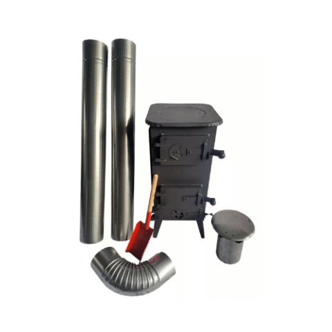 LOG WOOD BURNER STOVE Flue System Pipes Set 6.5kW Garage Shed Workshop